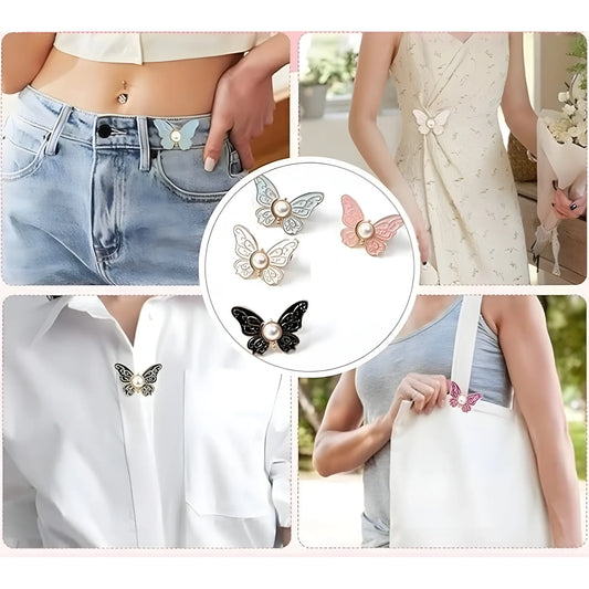 Pack of 3 Jeans Clip Butterfly (Multicolor)