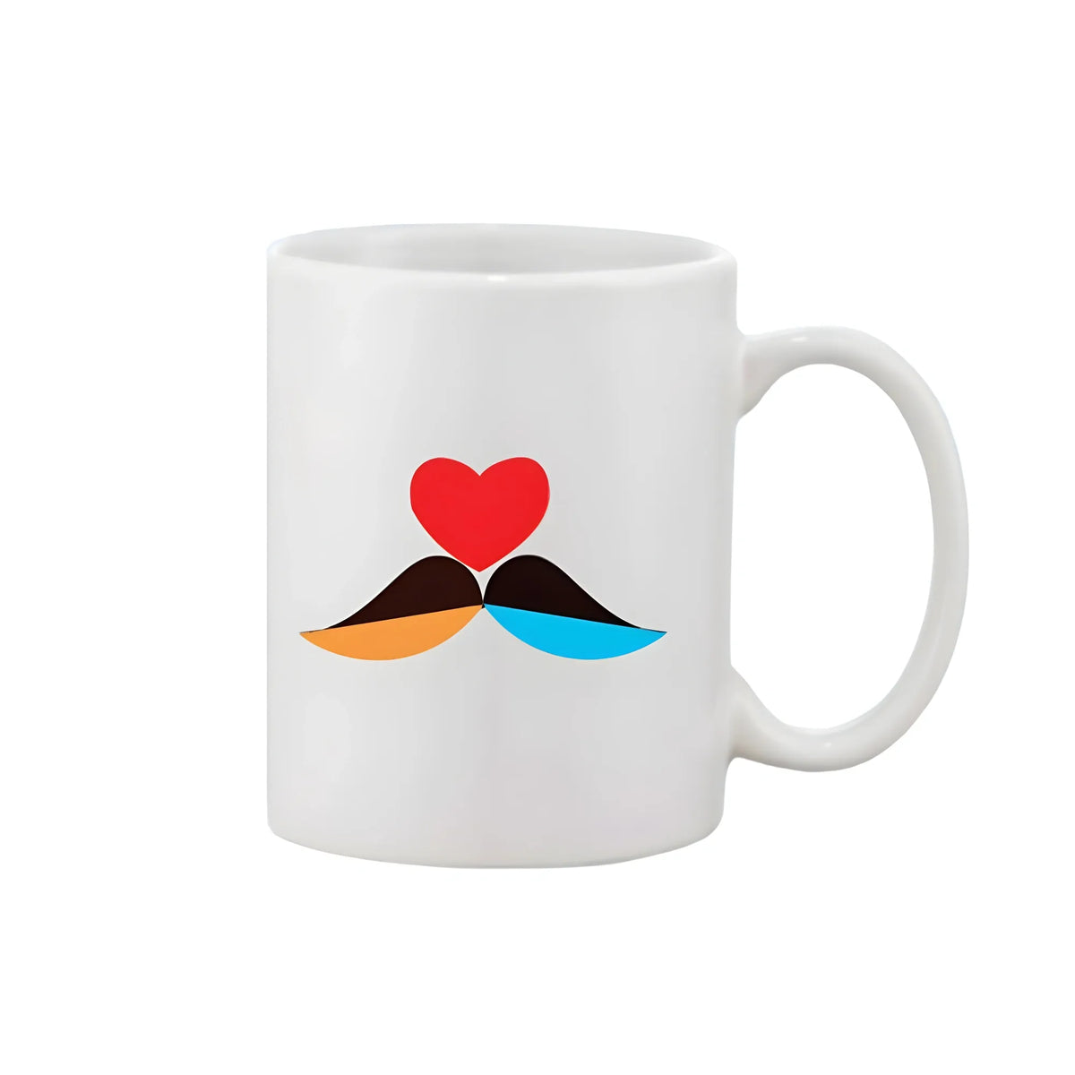 Printed Ceramic Coffee Mug - 1 Pieces, White, 11oz