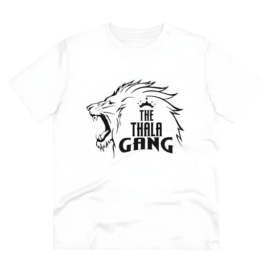 Men's PC Cotton Cricket Design Printed T Shirt (Color: White, Thread Count: 180GSM)