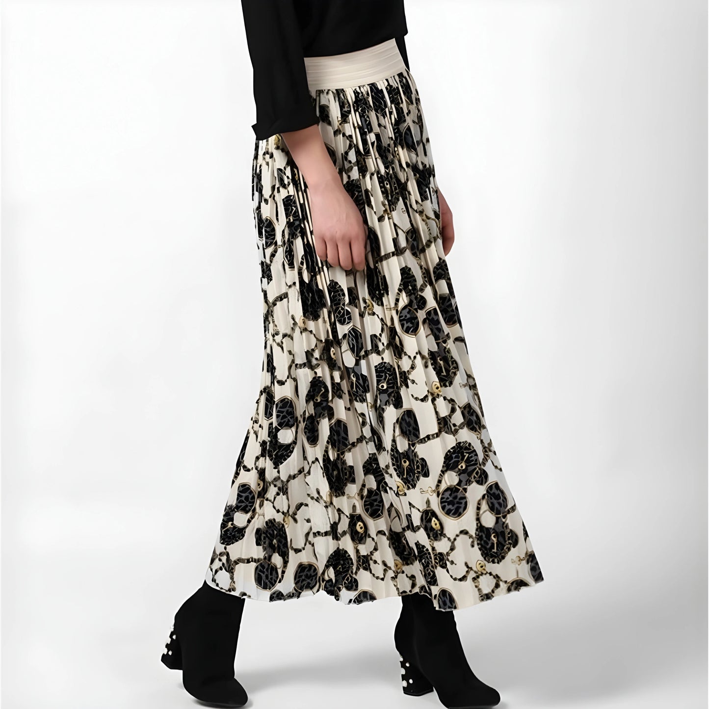 Thea Chain Print Skirt