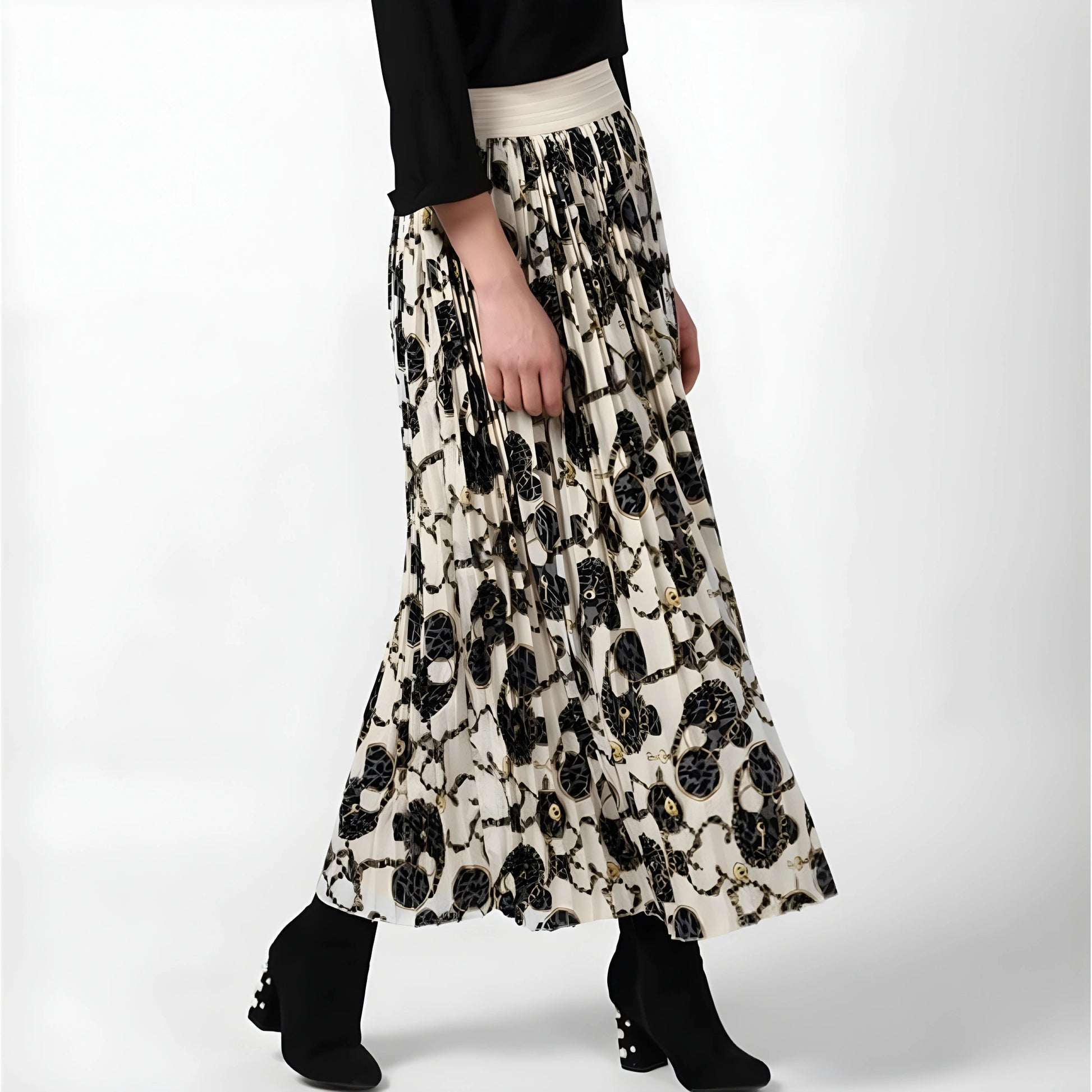 Thea Chain Print Skirt