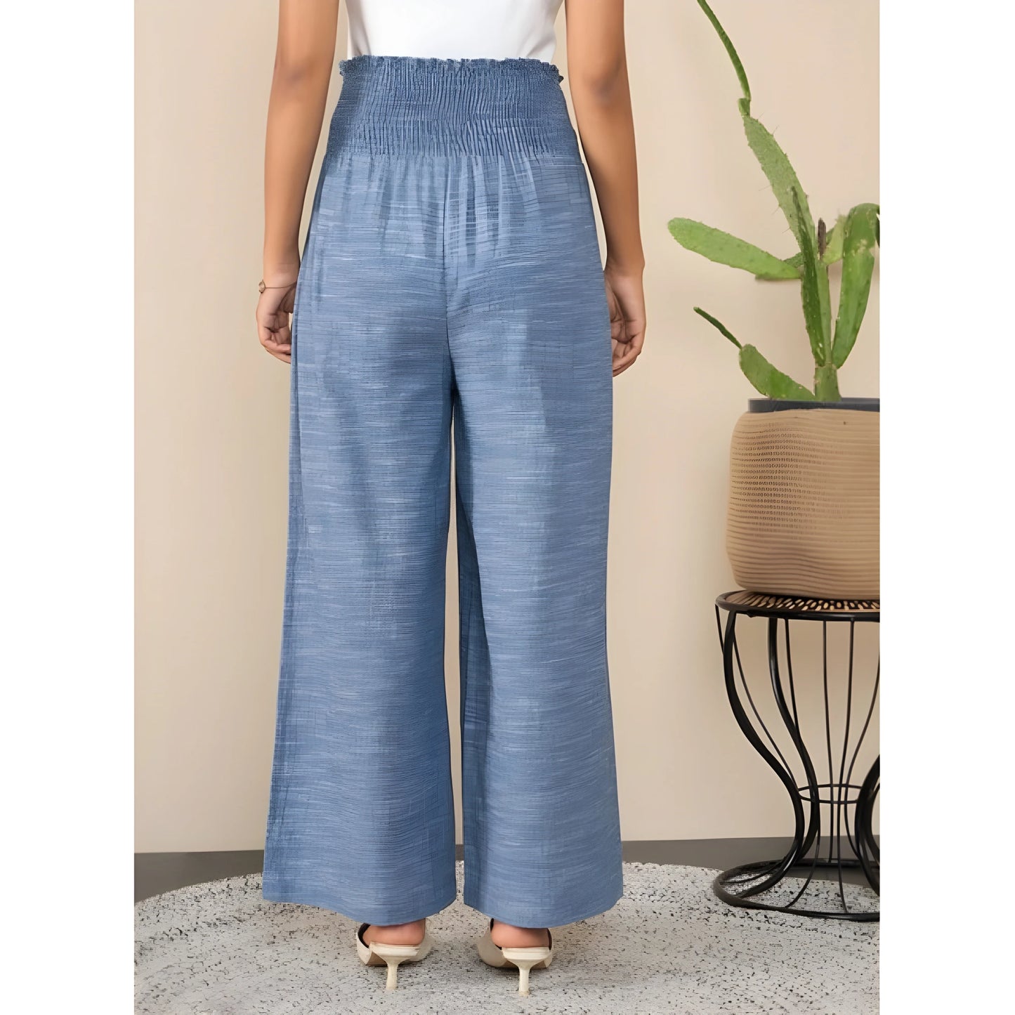 Solene Textured Trousers