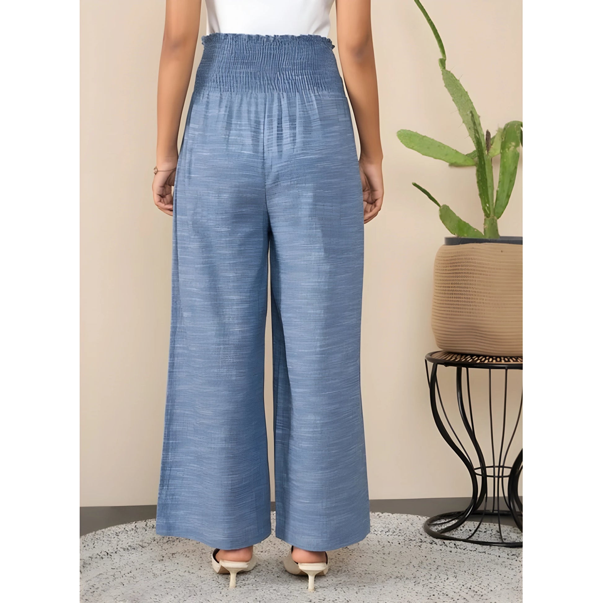 Solene Textured Trousers