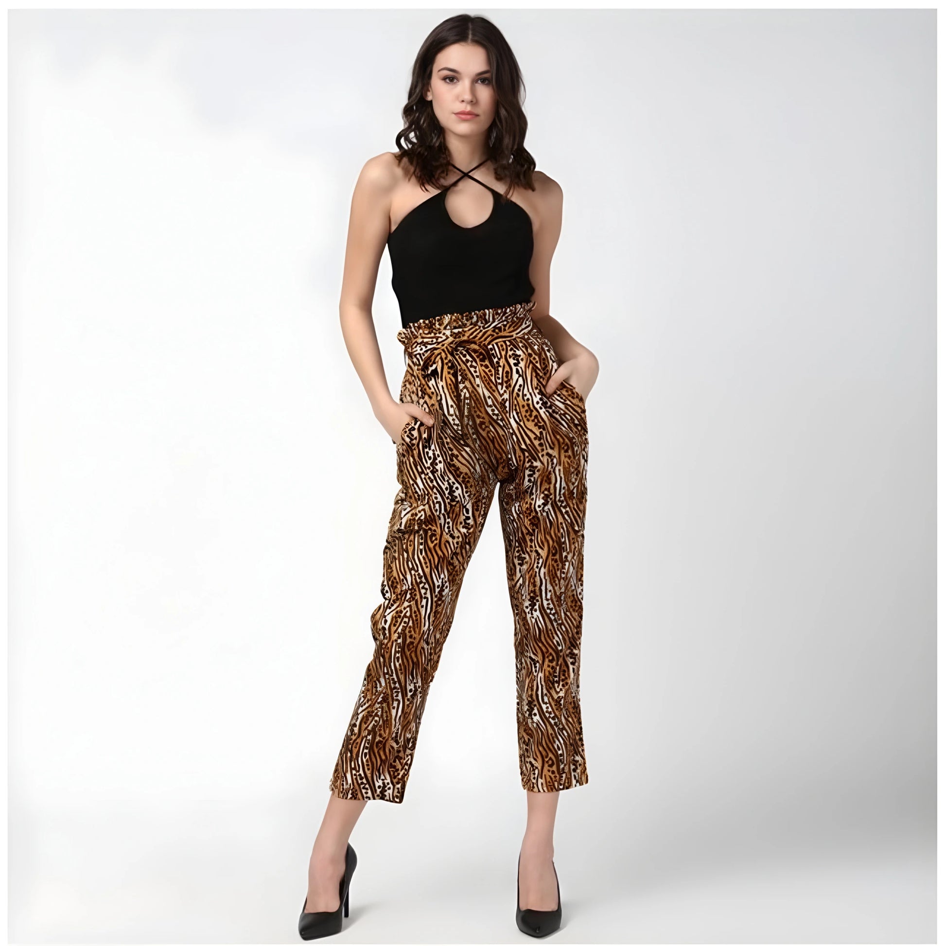 Veda Animal Print Trousers