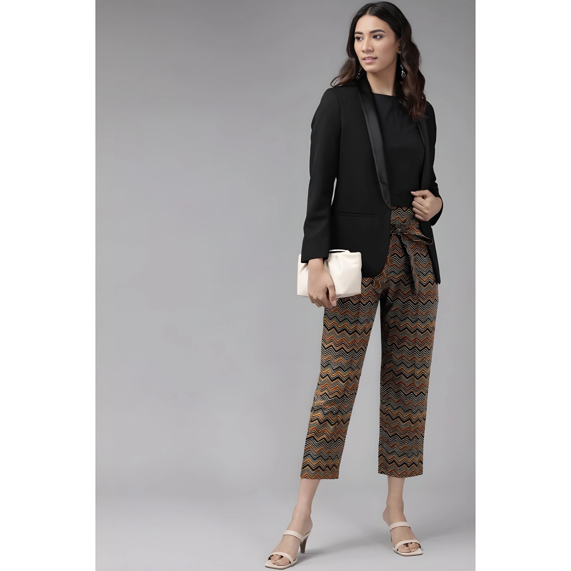 Sage Printed Trousers