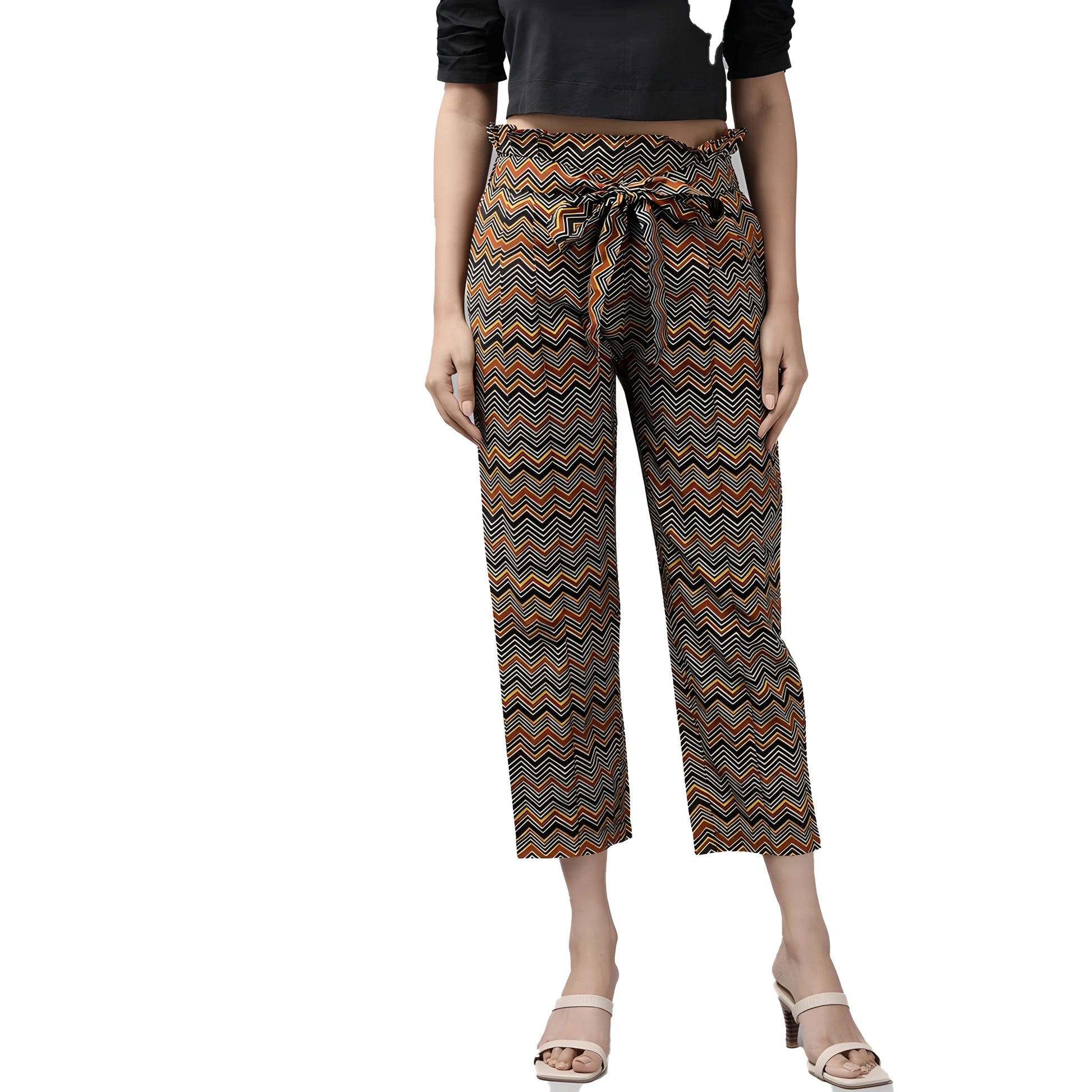 Sage Printed Trousers