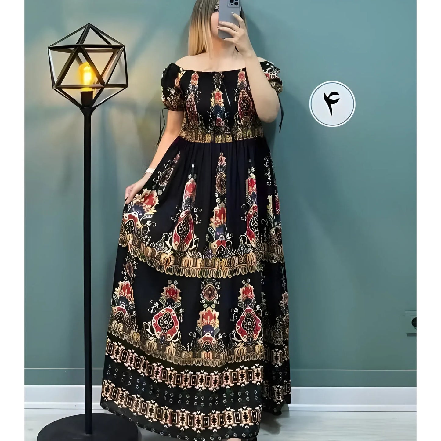 Nyla Ethnic Motif Maxi Dress