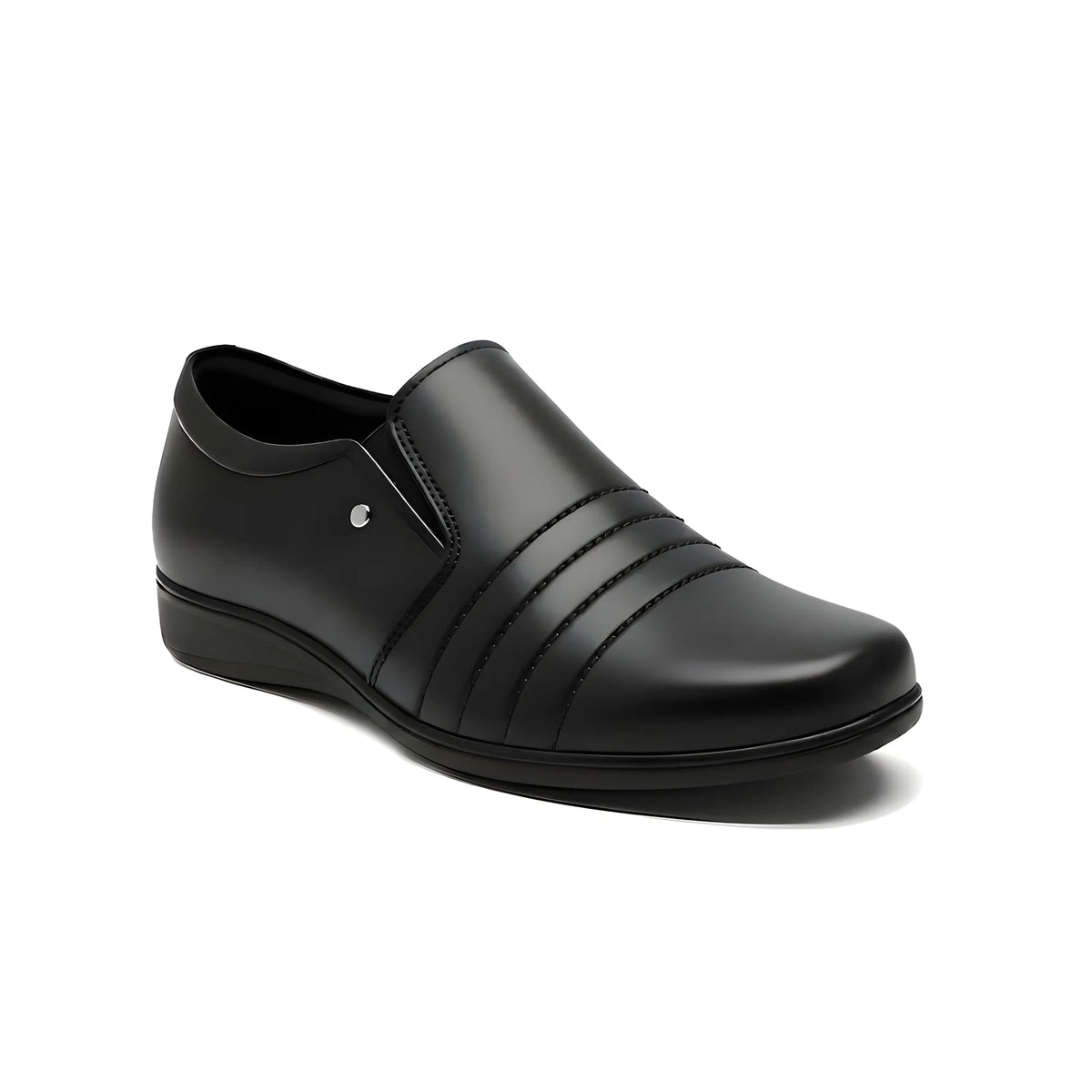 Onyx Men's Synthetic Leather Solid Slip-On Formal Shoes