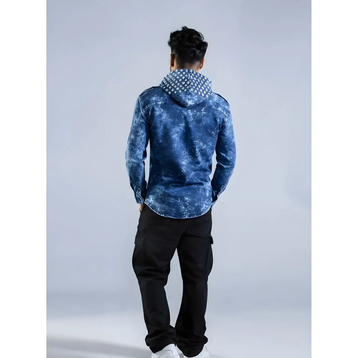 Zariya Graphic Denim Shirt