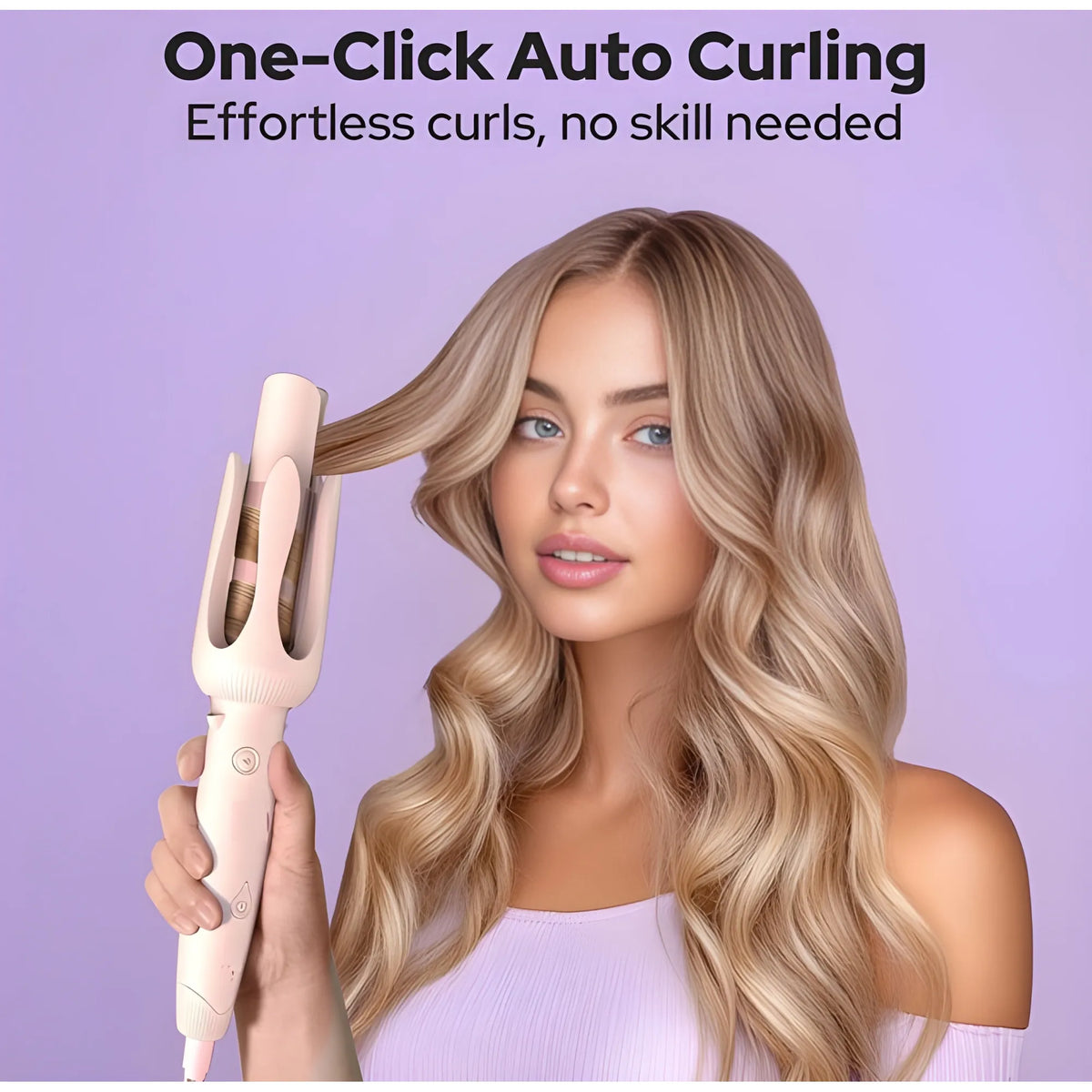 Rose Essential Plastic-Stainless Steel Automatic Hair Curler