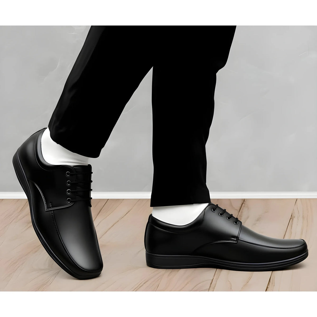 Onyx Men's Synthetic Leather Solid Lace-Up Formal Shoes