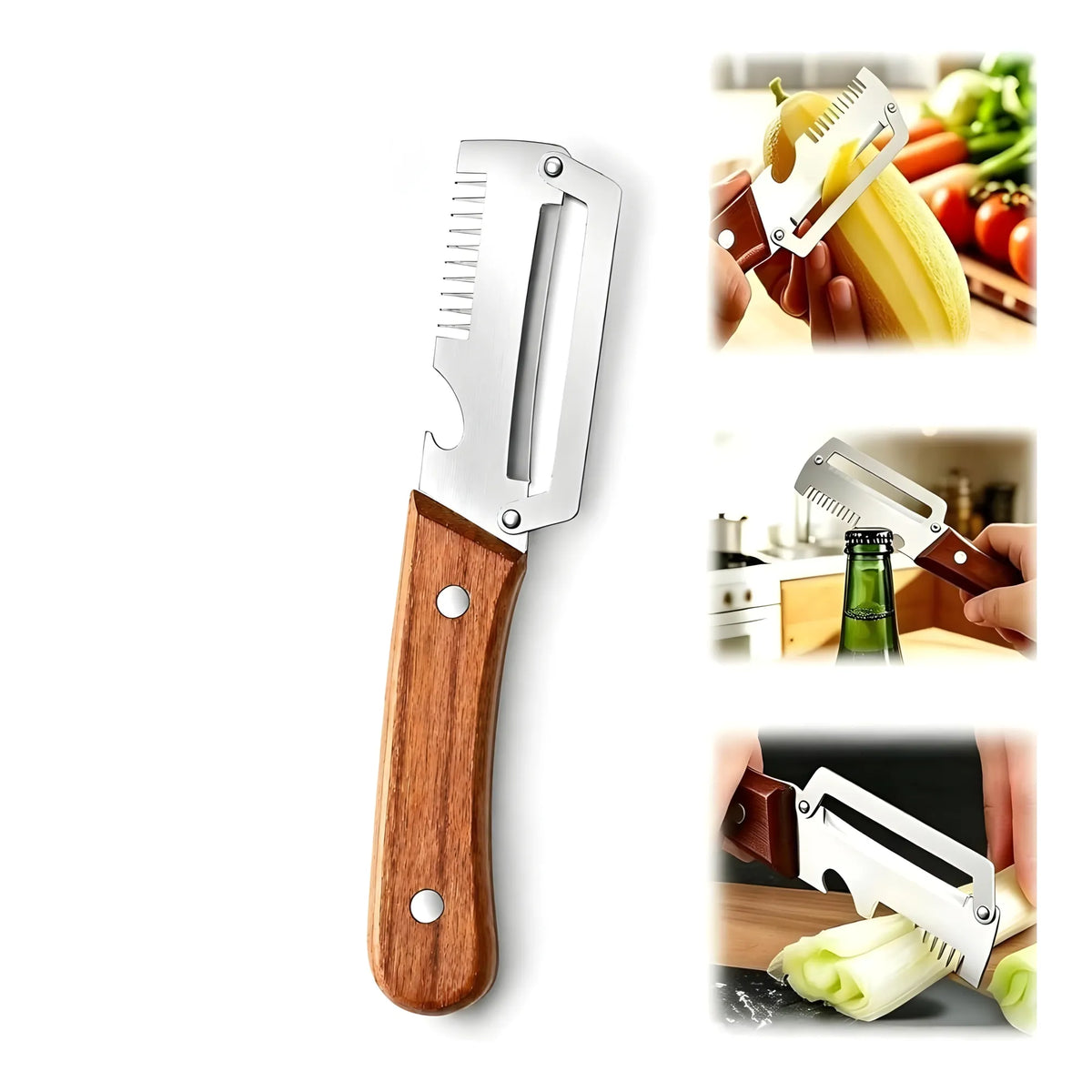 Sterling Solid Stainless Steel 3 In 1 Vegetable Peeler