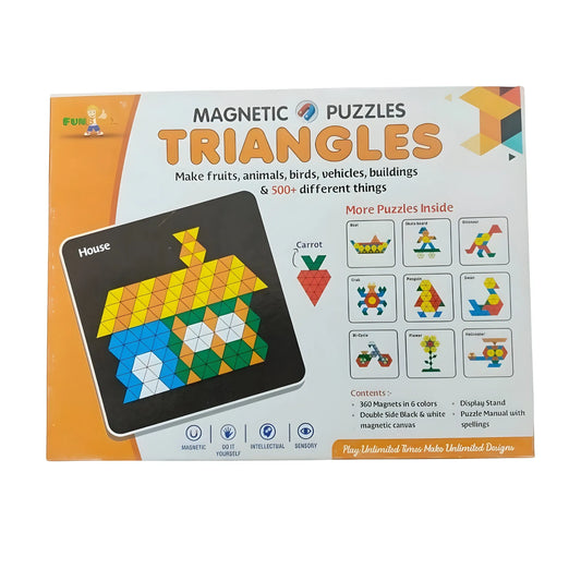 Magnetic Puzzle Triangle |   Cardboard  |   Educational Toys| 3+ Years