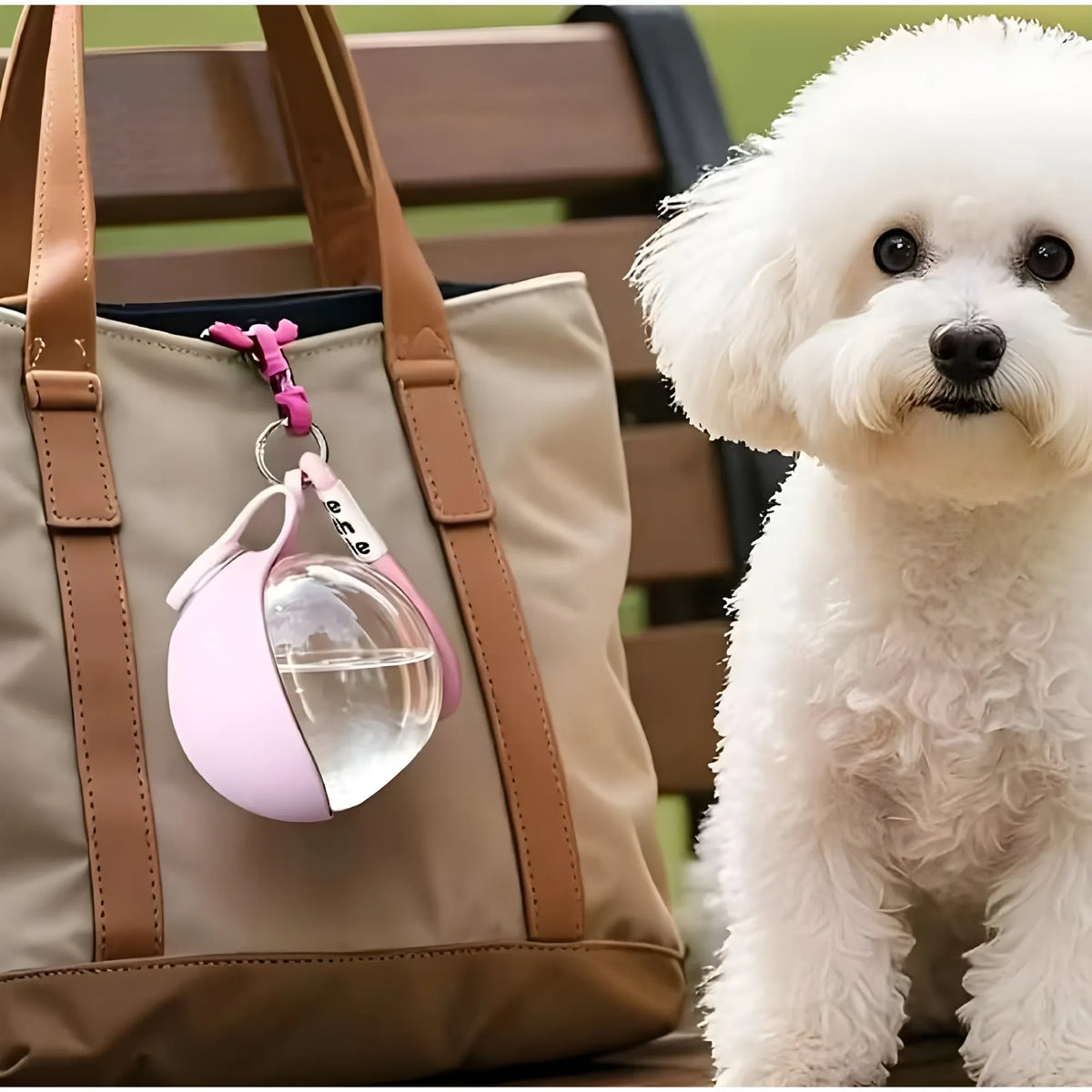 Rose Essential Plastic-Silicone Dog Water Dispenser