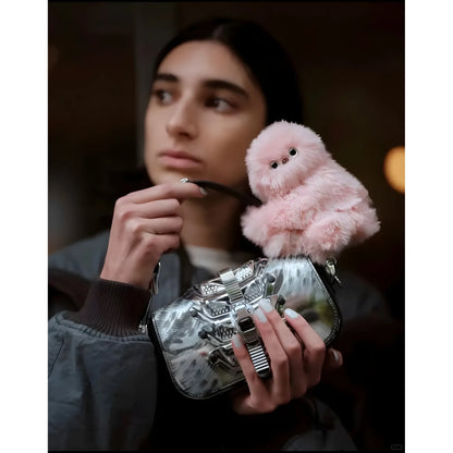 Prism Essential Faux Fur-Plush Head Shaking Owl Toy