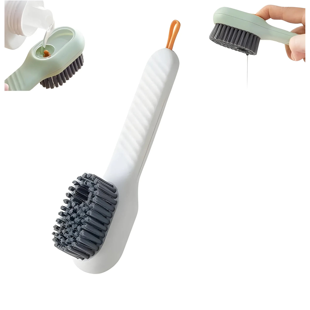 Prism Essential Pack of 2 Soap Dispensing Cleaning Brush