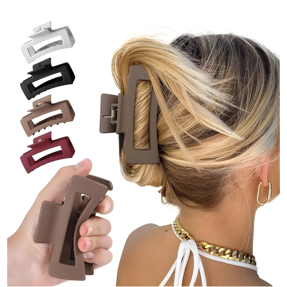 Prism Essential Soft Silicone Hair Claw Clips