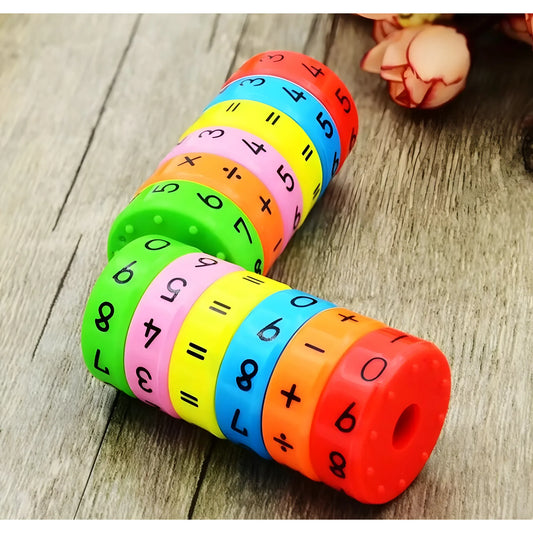Plastic & Magnet Magnetic Math Block Learning Toy (Multicolor)