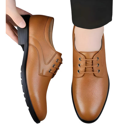Camel Men's Synthetic Leather Solid Lace-Up Formal Shoes