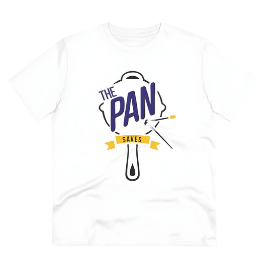 Men's PC Cotton The Pan Pubg Printed T Shirt (Color: White, Thread Count: 180GSM)