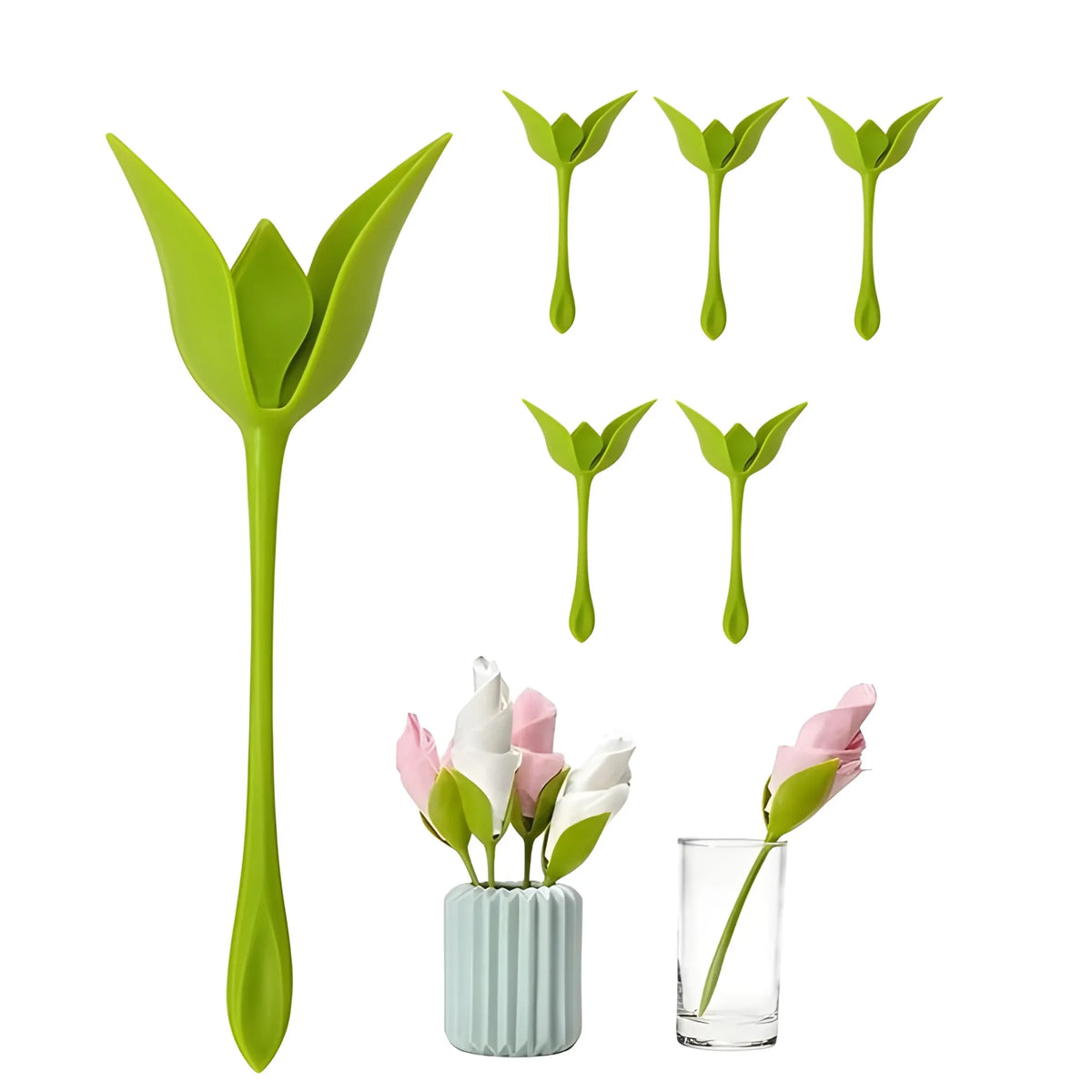Jade Essential Plastic Flower Napkin Holder