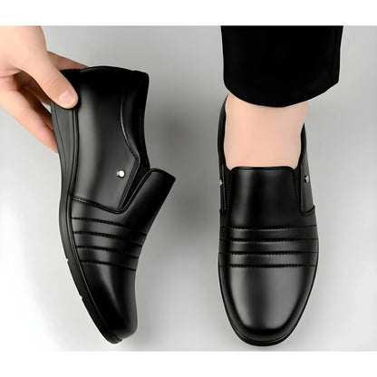 Onyx Men's Synthetic Leather Solid Slip-On Formal Shoes