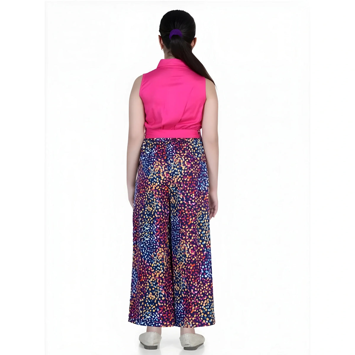 Girl's Bodice Rayon Colour Block Sleeveless Jumpsuit (multicolor) | Kids Signature Collection