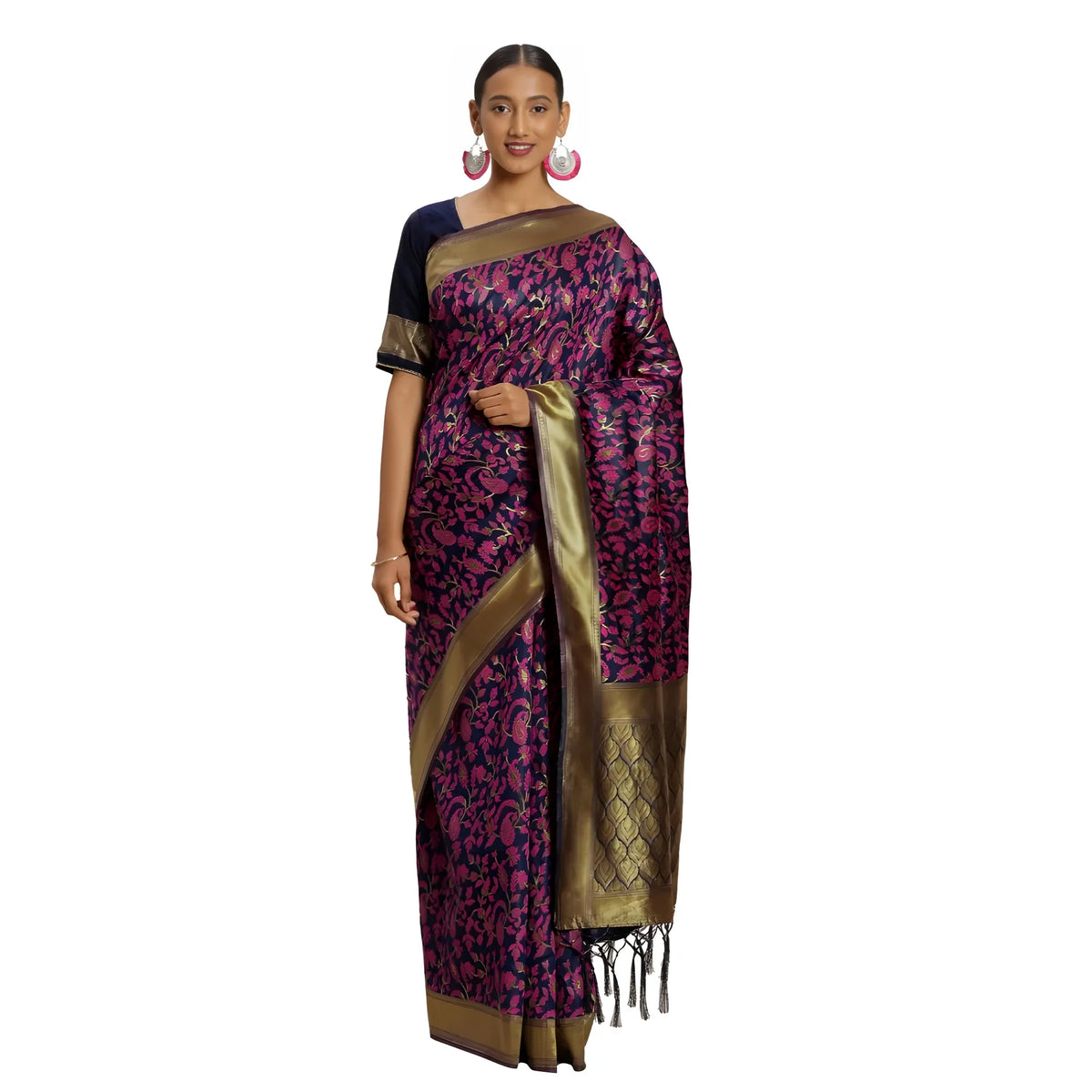 Women's Banarasi Silk Saree With Blouse (multi, 5 6mtr) | Women Signature Collection