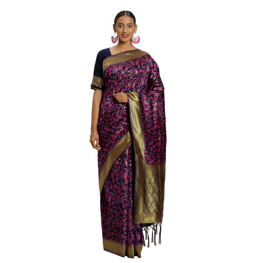 Women's Banarasi Silk Saree With Blouse (multi, 5 6mtr) | Women Signature Collection