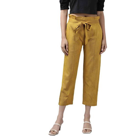 Calista Casual Printed Cotton Flex Trouser Pant