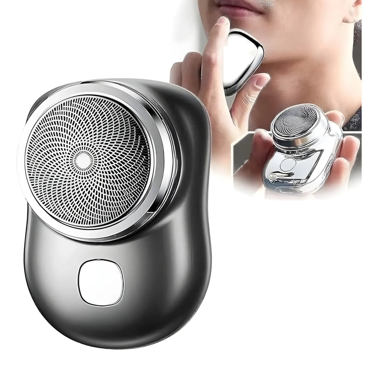 Prism Essential Stainless Steel Mini Electric Portable Shaver For Men