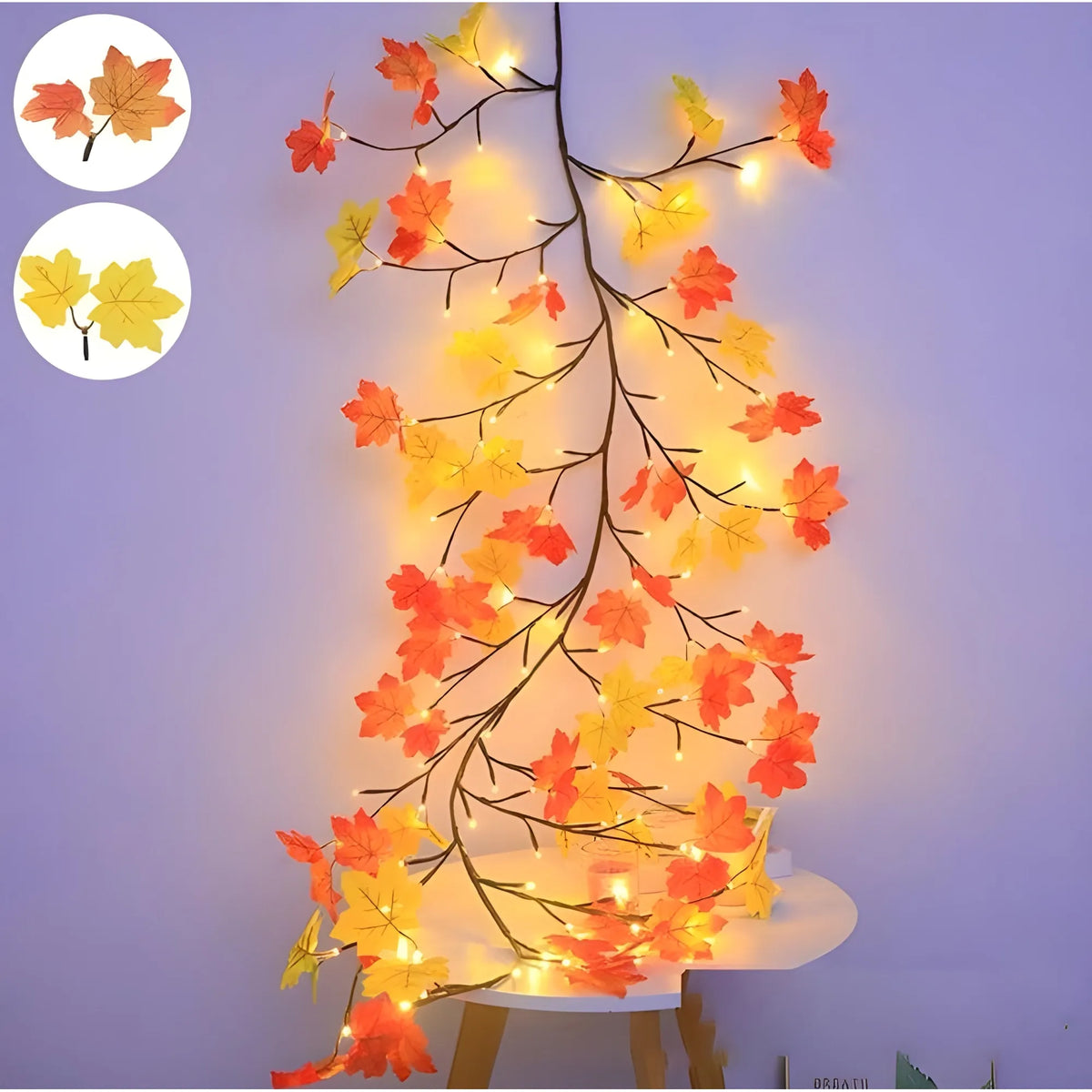 Prism Essential Plastic-Copper Maple Leaf Tree Light