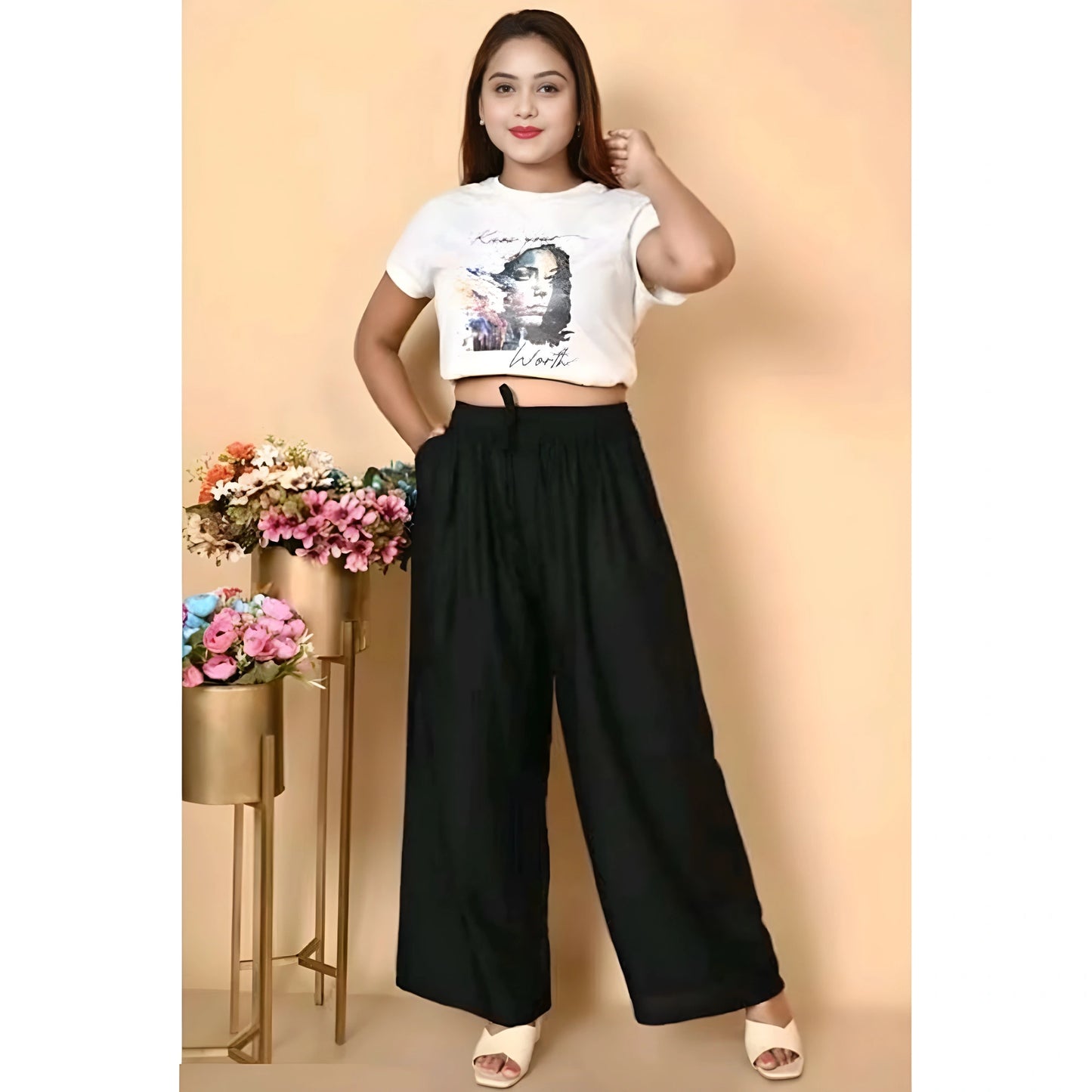 Vera Solid Palazzos