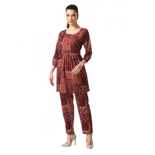 Maroon Co-Ord Set - Navura
