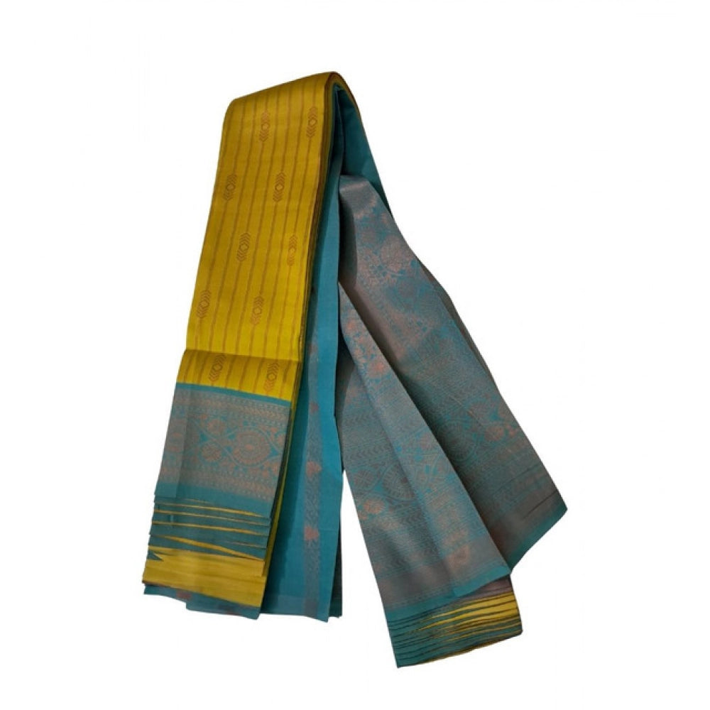Women's Soft Silk Wooven Saree With Unstitched Blouse 5.5mtr (musterd Yellow) | Women Signature Collection