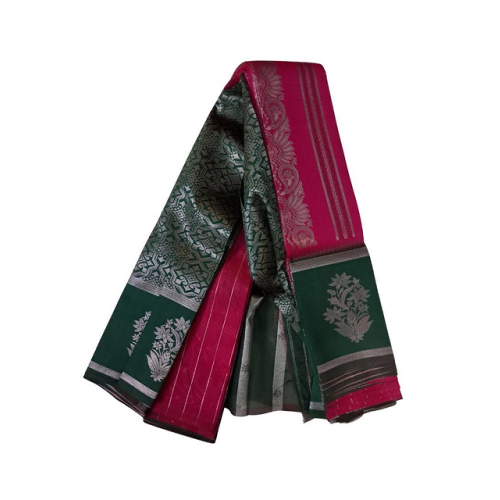 Women's Soft Silk Wooven Saree With Unstitched Blouse 5.5mtr (red) | Women Signature Collection