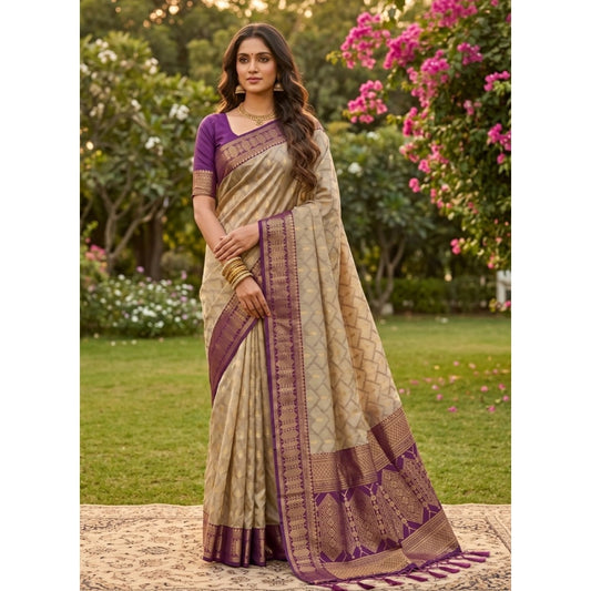 Women's Cotton Printed Saree With Unstitched Blouse 5.5mtr (multicolor) | Women Signature Collection