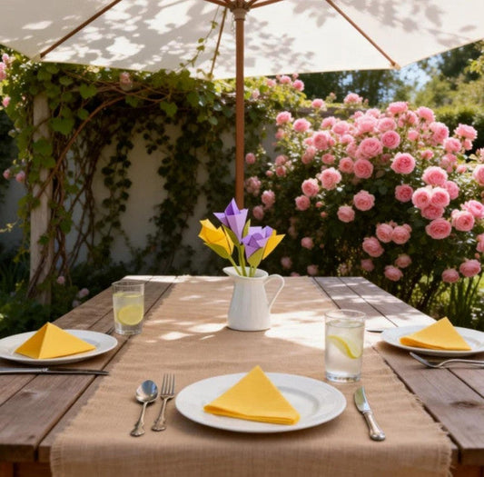 Plastic Flower Napkin Holder (Green)