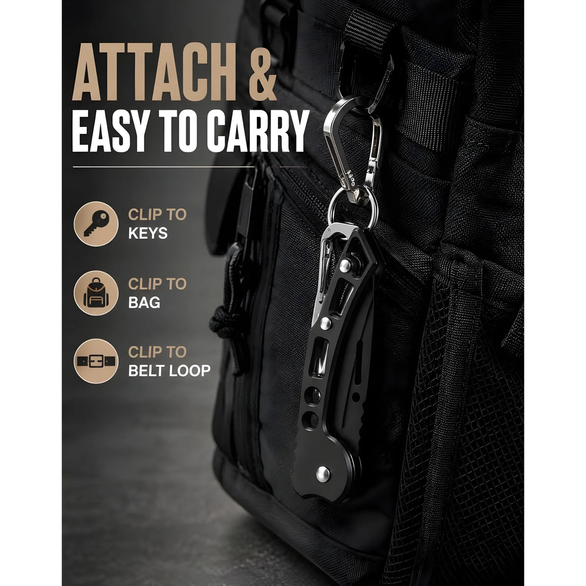 Onyx Essential Stainless Steel Keychain Pocket Knife