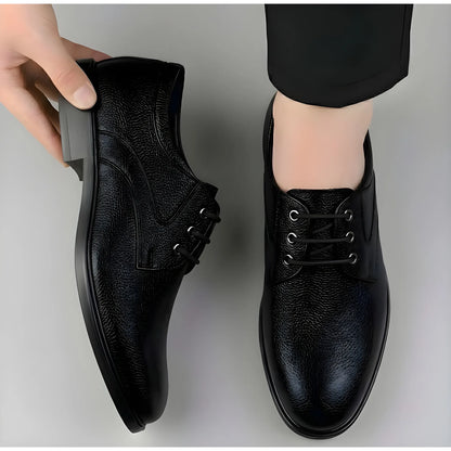 Onyx Men's Synthetic Leather Solid Lace-Up Formal Shoes