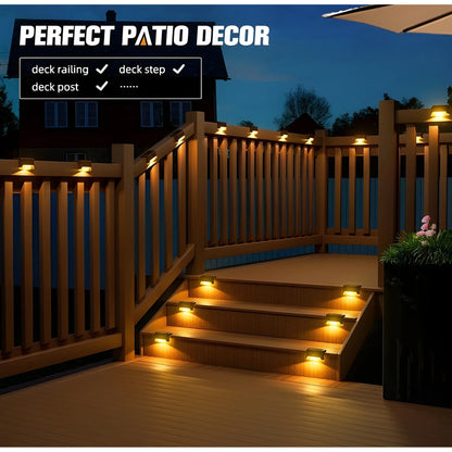 Onyx Essential Pack of 4 Stair Deck Solar Light