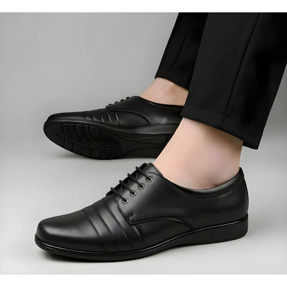 Onyx Men's Synthetic Leather Solid Lace-Up Formal Shoes