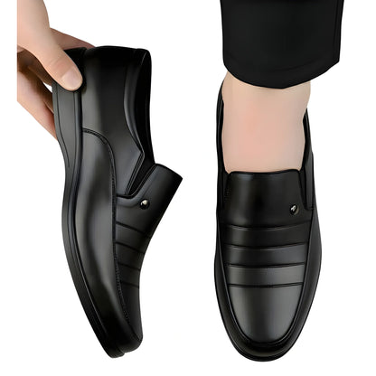 Onyx Men's Synthetic Leather Solid Slip-On Formal Shoes