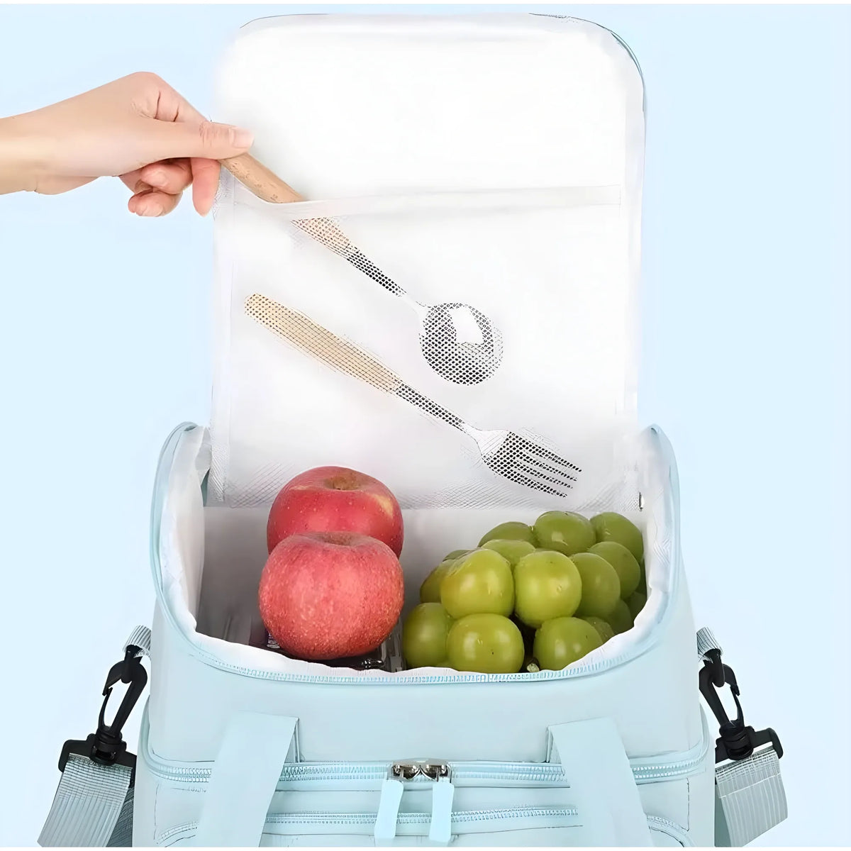 Prism Essential Cotton Dual Zipper Lunch Bag