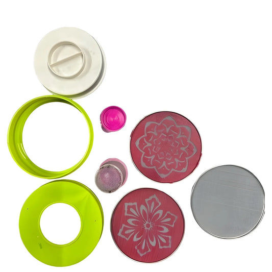 Plastic Rangoli Making Kit (Multicolor)