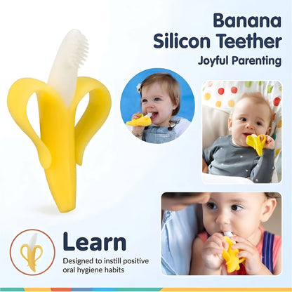 Saffron Essential Silicone Baby Banana Teether