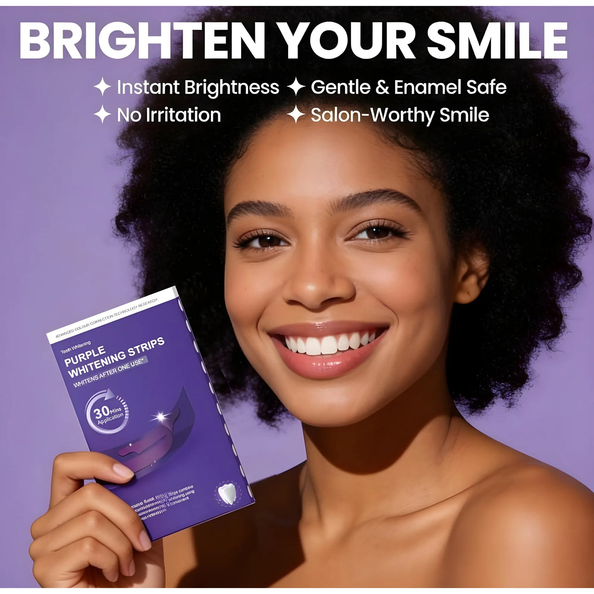 Amethyst Essential Fluoride Free Teeth Whitening Strips 7 Pieces Set