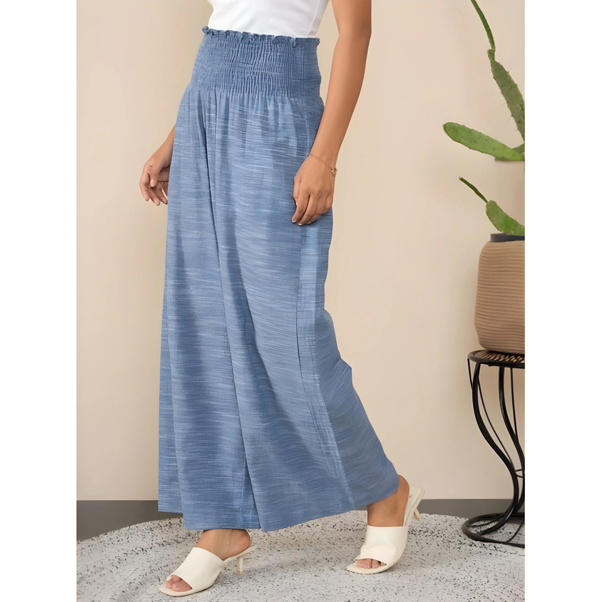 Solene Textured Trousers