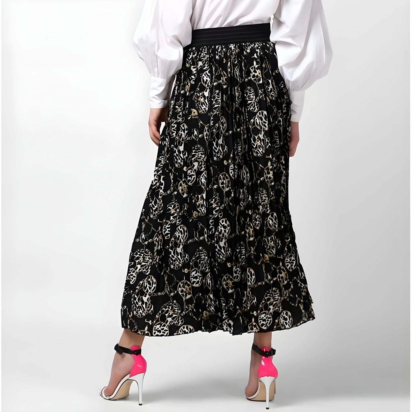 Talia Chain Print Skirt