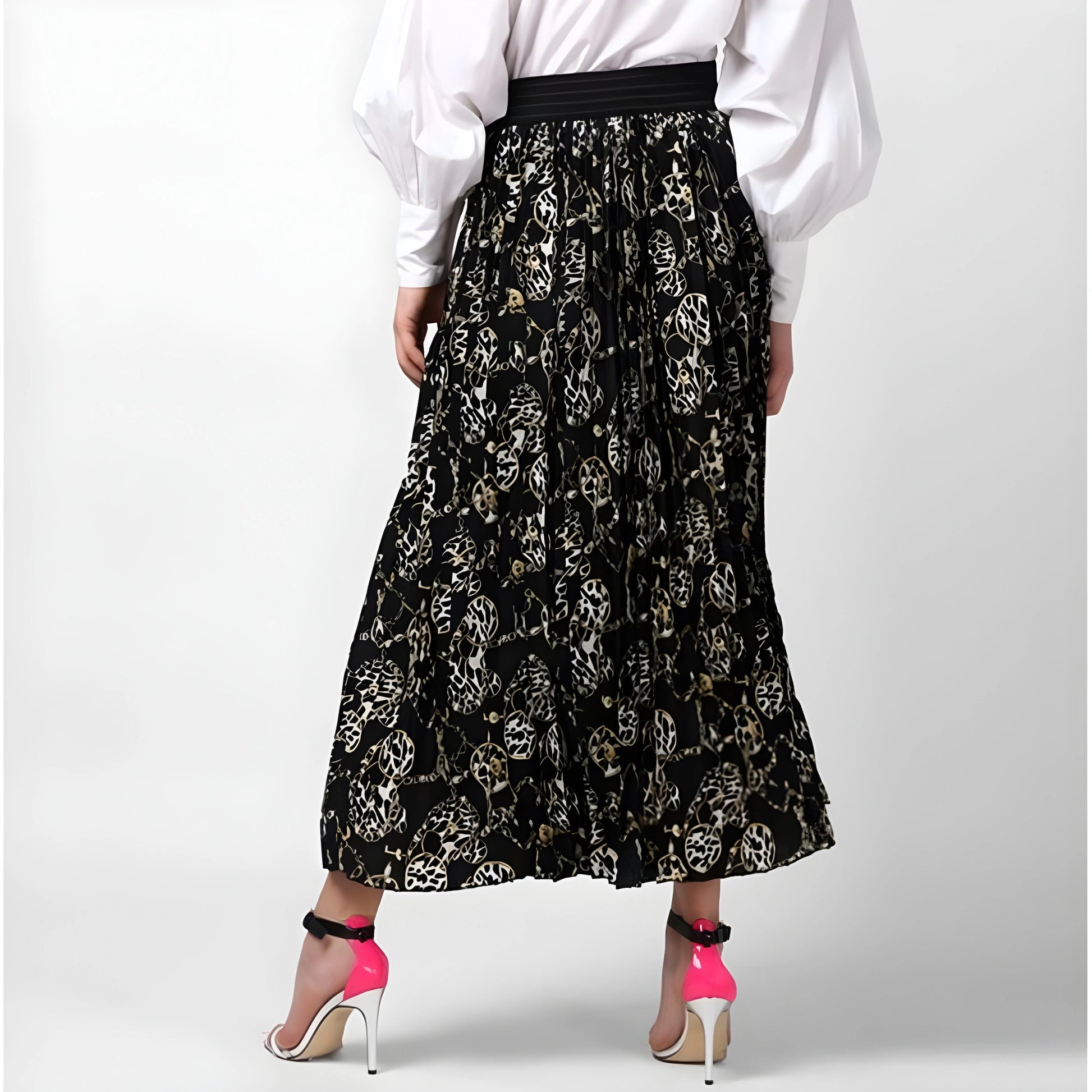 Talia Chain Print Skirt